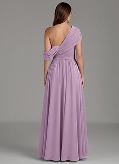 Azazie Nyah Jurken voor bruidsmeisjes Jurk van Chiffon met A-lijn Off-shoulder Blauweregen image2
