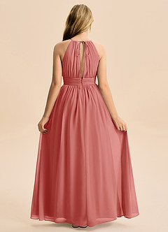 Azazie Noelle Junior Robe Trapèze en Mousseline de soie Plissée Antique Rose image2