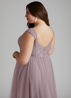 Azazie Luxi Bridesmaid Dresses Dusk A-Line Pleated Tulle Dress image11