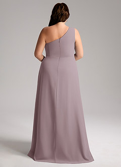 Azazie Brooke Bridesmaid Dresses Dusk A-Line One Shoulder Chiffon Dress image9