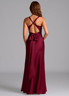 Azazie Hati Brudtärnklänningar Klä av Sjöjungfru i Stretch Satin Bourgogne image7