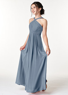 Azazie Anthea Junior Twilight Pleated Chiffon Dress image4