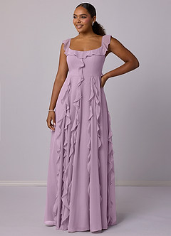Barbie ♥ Azazie Bridesmaid Dresses Wisteria A-Line with Pockets Chiffon Dress image9