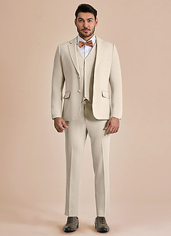 front William Tan Comfort Blend 3-piece suit