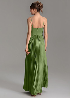 Azazie Blake Bridesmaid Dresses Juniper A-Line Pleated Stretch Satin Dress image5