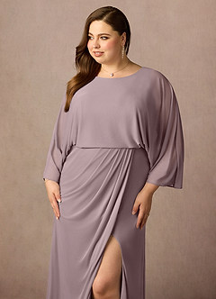 Azazie Ysabella Abiti per la Madre della Sposa Abito Sirena in Maglia Plissettato Dusk image10