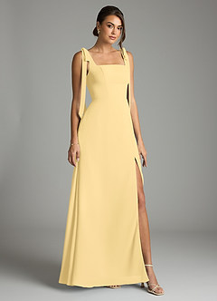 Azazie Debra Bridesmaid Dresses Butter A-Line with Pockets Chiffon Convertible Dress image1