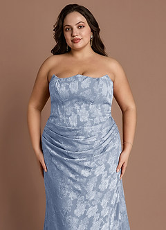 Vestido Azul Pálido Largo Ezrena image11