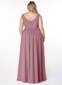 Azazie Keyla Bridesmaid Dresses Vintage Mauve A-Line V-Neck Pleated Chiffon Dress image7