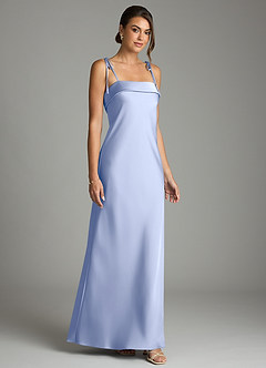 Azazie Ellia Brudtärnklänningar Klä av Tubklänning i Stretch Satin Rosett Is image3