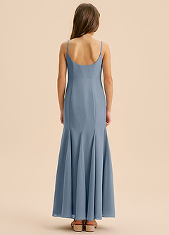 Azazie Evey Junior Abito Sirena in Chiffon Plissettato Crepuscolo image2