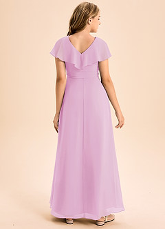Azazie Lainey Junior A-Linie mit Taschen Chiffon Kleid Bonbonrosa image2