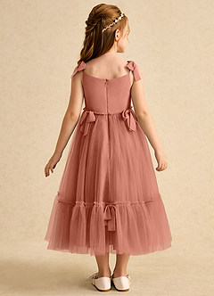 Azazie Jaci Sukienki dla dziewczynek sypiących kwiaty Linia A Pasek spaghetti Szyfon Długość kostki Sukienka image5