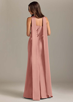 Azazie Kinsley Bridesmaid Dresses Rosette Mermaid Side Slit Stretch Satin Dress image2