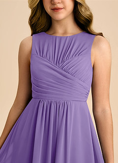 Azazie Skyla Junior Tahiti A-Line Pleated Chiffon Dress image7