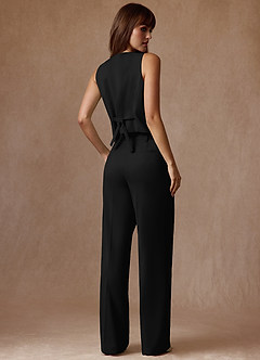 front Rowan Black Refined Weave Performance vest