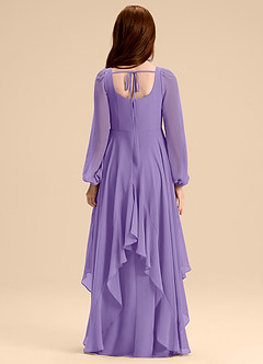 Azazie Clara Junior Tahiti A-Line Blouson Chiffon Dress image2