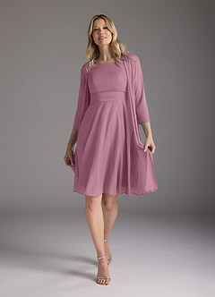 Azazie Sunny Klänningar till brudens mor Klänning A-Line i Maska Plisserad Vintage Mauve image3