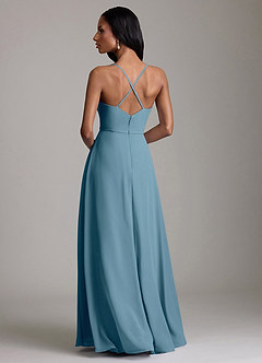 Azazie Naeem Bridesmaid Dresses Bermuda A-Line V-Neck Ruffle Chiffon Dress image2