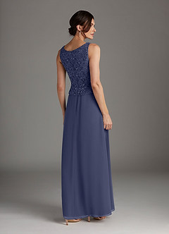 Azazie Cornelia Mother of the Bride Dresses Stormy Sheath Square Neckline Sequins Chiffon Dress image6