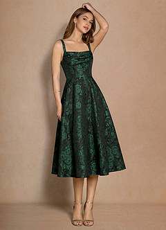 Midi jurk Melusine Smaragdzwart image3