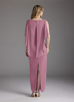 Azazie Aspyn Mother of the Bride Dresses Vintage Mauve Sheath Beaded Mesh Dress image7