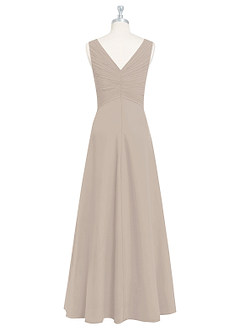 Azazie Flora Bridesmaid Dresses Frost A-Line Pleated Chiffon Dress image8