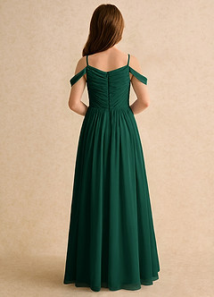 Azazie Chelo Girls Formal Flower Girl Klänningar Klä A-Linje i Chiffong Plisserad image2