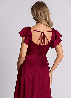 Azazie Bondi 신부 들러리 드레스 A라인 절하다 자카드 바닥 길이 드레스 image2