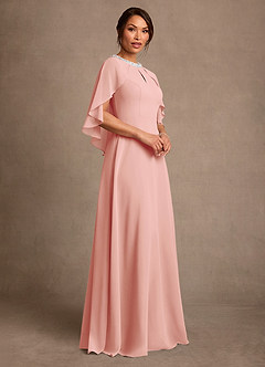 Azazie Winnifred Vestidos para mãe da noiva Vestido Roseta de Chiffon de Linha A com Frisado image2