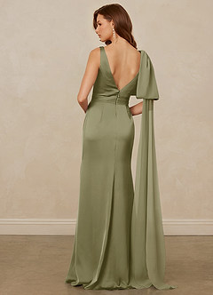 Christian Siriano Bridal for Azazie 1011 Brautjungfernkleider Meerjungfrau-Linie Schleifen Stretch-Satin Kleid Pistazie image2