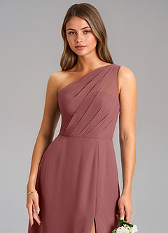 Azazie Phaedra Jurken voor bruidsmeisjes Jurk van Chiffon met A-Lijn One-Shoulder Amethist image8