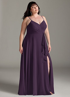 Azazie Akita Bridesmaid Dresses Plum A-Line Chiffon Dress image7