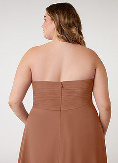 Azazie Arabella Allure Vestidos de damas de honor Vestido de Bronceador de Gasa de Corte en A Convertible con Escote de Corazón image14