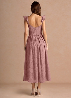 Denisse Light Pink Midi Dress image2