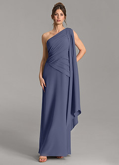 Azazie Ayra Bridesmaid Dresses Stormy A-Line One Shoulder Chiffon Dress image1
