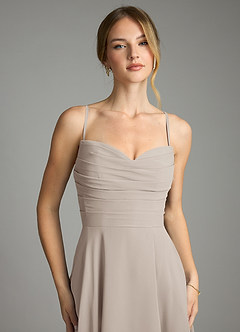 Azazie Ayla Abiti da Damigella Abito A-Line in Chiffon Scollo a Cuore Gelo image3