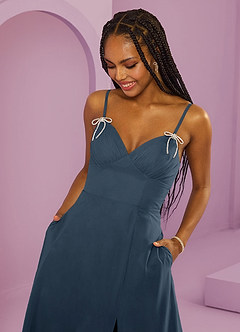 Barbie ♥ Azazie Bridesmaid Dresses Neptune A-Line with Pockets Chiffon Dress image7