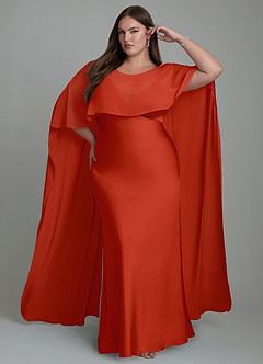 Azazie Stefania Bridesmaid Dresses Rust A-Line Stretch Satin Dress image7