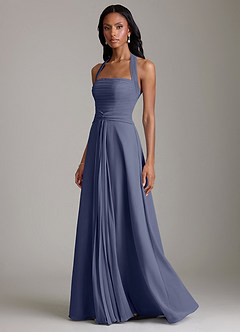 Azazie Clarisa Bridesmaid Dresses Stormy A-Line Pleated Chiffon Dress image6