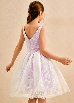 Azazie Cubbie Girls Formal Flower Girl Dresses Candy Pink A-Line Lace Dress image2