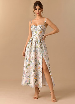 Skyler Blush Pink Multi Midi Dress image3