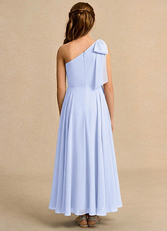 Azazie Guppy Junior Formal Flower Girl Dresses Lavender A-Line One Shoulder Chiffon Dress image2