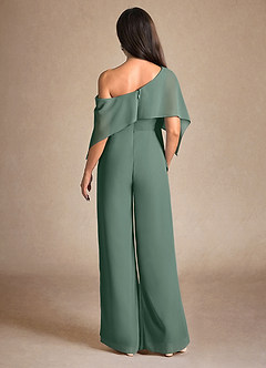 Azazie Halima Mère de la mariée Robes Robe Combinaison/Tailleur Pantalon en Mousseline de soie Fente Latérale Mousse De Mer image3
