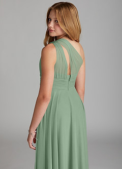 Azazie Charlize Junior Abito A-Line in Maglia Matcha image5
