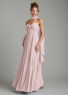 Azazie Tempest Bridesmaid Dresses Blushing Pink Empire Corset Chiffon Convertible Dress image6