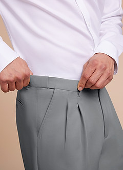 front Owen Gris Pantalones de vestir ligeros y a medida