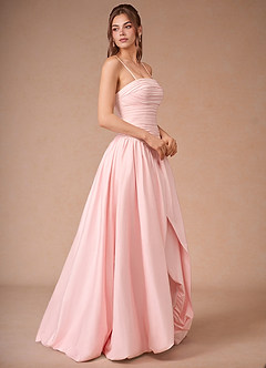 Elysia Strawberry Pink Pleated Gown image6