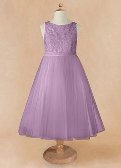 Azazie Calla Flower Girl Dresses Wisteria Ball-Gown Lace Tulle Dress image7