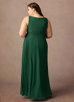 Azazie Galvan Mother of the Bride Dresses Dark Green A-Line Sequins Chiffon Dress image7